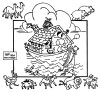 Aunt Martha's Hand Stitch Iron-on Embroidery Transfer Pattern #3925 Noah's Ark Baby Crib Quilt