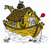 Aunt Martha's Hand Stitch Iron-on Embroidery Transfer Pattern #3925 Noah's Ark Baby Crib Quilt