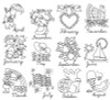 Aunt Martha's Hand Stitch Iron-on Embroidery Transfer Pattern #3995 Monthly Madness. Designs for Quilt Blocks or Tea Towels.