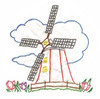 Aunt Martha's Hand Stitch Iron-on Embroidery Transfer Pattern #4000 Windmills. Designs for Quilt Blocks or Tea Towels.