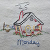 Aunt Martha's® Iron-on Hand Stitch Embroidery Transfer Pattern #4020 Happy Homemaker - Monday