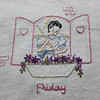 Aunt Martha's® Iron-on Hand Stitch Embroidery Transfer Pattern #4020 Happy Homemaker - Friday