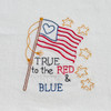 Aunt Martha's Iron-on Hand Stitch Embroidery Transfer Pattern #4022 Proud To Be An American! True to the Red, White, and Blue
