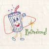 Stitcher's Revolution® Hand Stitch Iron-on Embroidery Transfer Pattern #SR15 Movie Munchies.