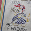 Vogart® Iron-on Embroidery Transfer Pattern #219 A Kitten A Day to Cheer Your Kitchen - Friday
