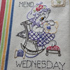 Vogart® Iron-on Embroidery Transfer Pattern #219 A Kitten A Day to Cheer Your Kitchen - Wednesday