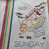 Vogart® Iron-on Embroidery Transfer Pattern #219 A Kitten A Day to Cheer Your Kitchen - Sunday