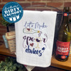 Aunt Martha's® Dirty Laundry tea towel + card. Let's Make Pour Choices.