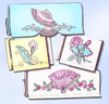 Aunt Martha's® Iron-on Hand Stitch Embroidery Transfer Pattern #3582 Colonial Floral Pillow Slips