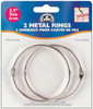 DMC 2-1/2 inch hinged metal bobbin rings in package of two for floss organization.