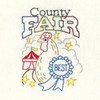 Aunt Martha’s #4045 It’s Fair Season iron-on embroidery transfer pattern - County Fair.