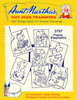 Aunt Martha’s #3797 Funny Elephants vintage iron-on embroidery transfer pattern with seven humorous elephant designs.
