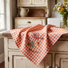 Vogart #215 A Flower A Day for Your Kitchen vintage iron-on Days of the Week embroidery transfer pattern featuring seven floral designs and smaller motifs for potholders and guest towels.