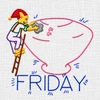 Seven vintage Days of the Week Brownie embroidery designs showing washing, ironing, mending, shopping, cleaning, baking, and resting.