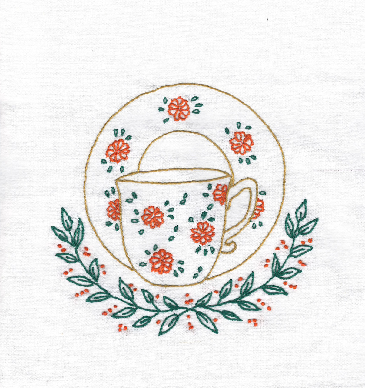 Tea Cup Machine Embroidery Design, Sketch Machine Embroidery Mug, Art  Embroidery Floral Tea Cup, Easy Stitch, Instant Download Design. 