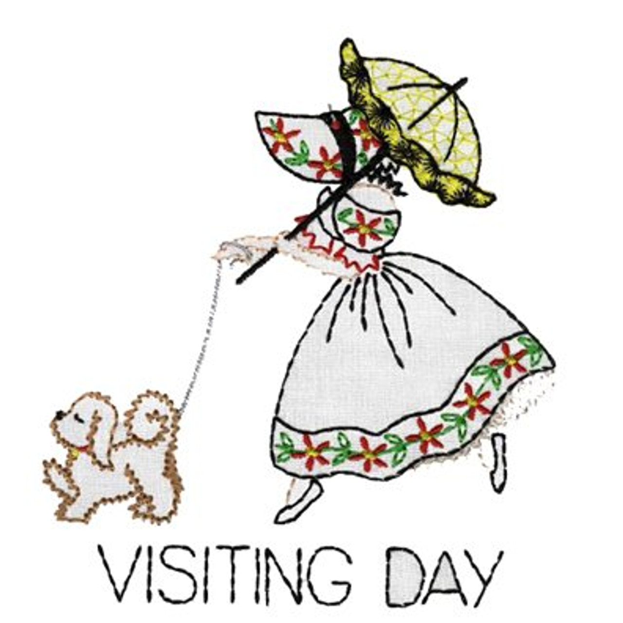 Aunt Martha's 3930 Colonial Girl and Puppy Colonial Patterns, Inc.