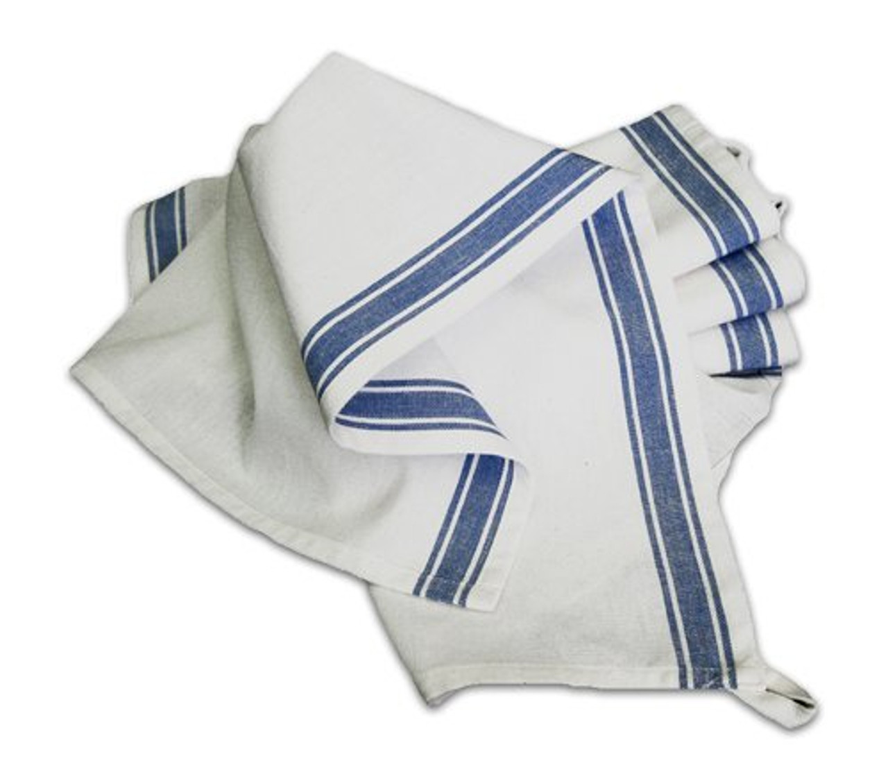 40x24 Petrol Blue Striped Dish Towel Monogram 