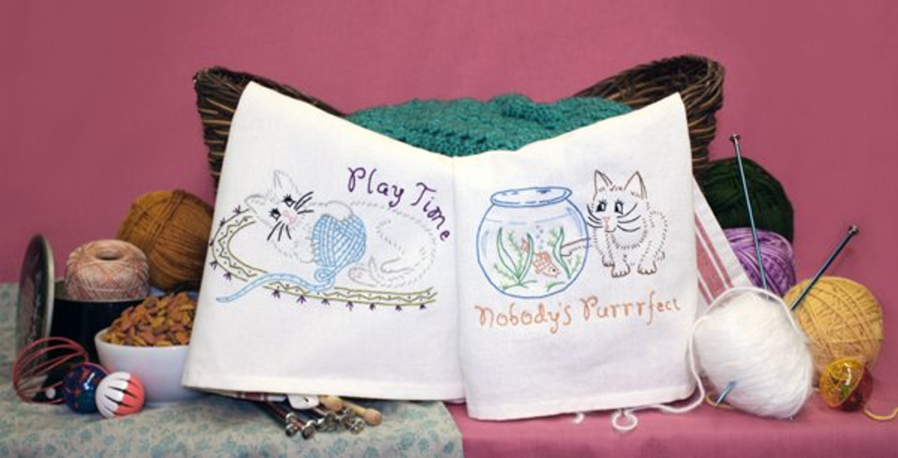 Aunt Martha's Iron-On Embroidery Transfer Pattern Book Bundle Sunbonnet Days, Farm Living, Fruits & Veggies, Playful Puppies, Clever Kitties, Fancifu