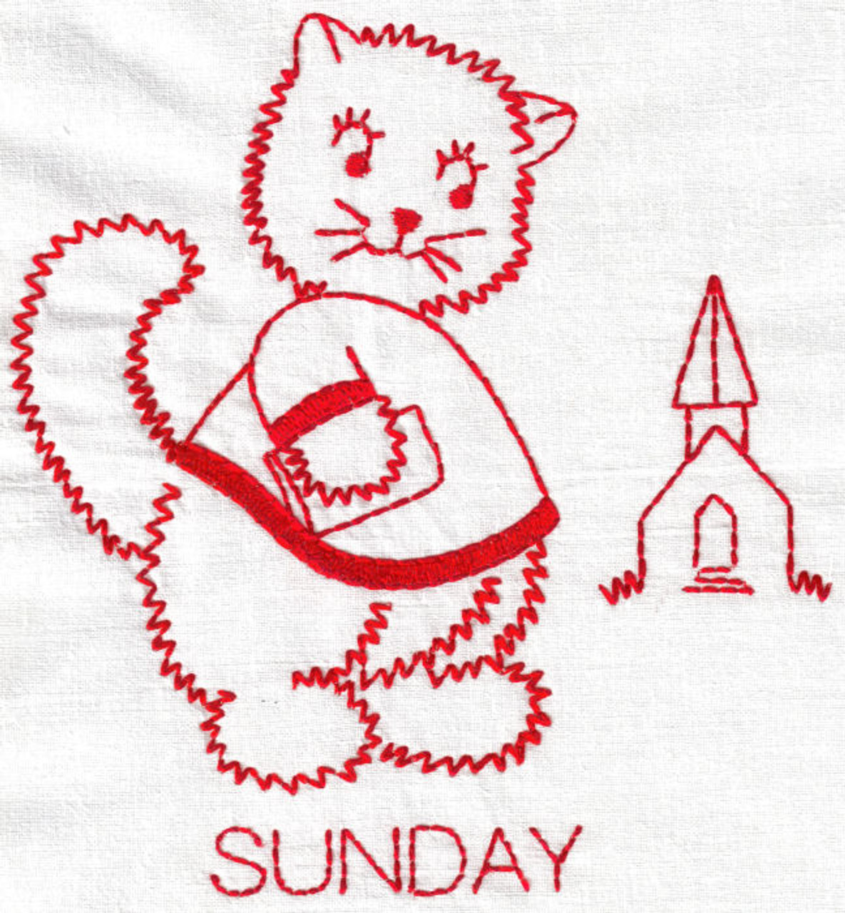 Aunt Martha's #129 Eight Kitten Motifs Redwork (Machine Embroidery File) - Colonial Patterns, Inc. aunt-martha-s-129-eight-kitten-motifs-redwork-machine-embroidery-file-colonial-patterns-inc