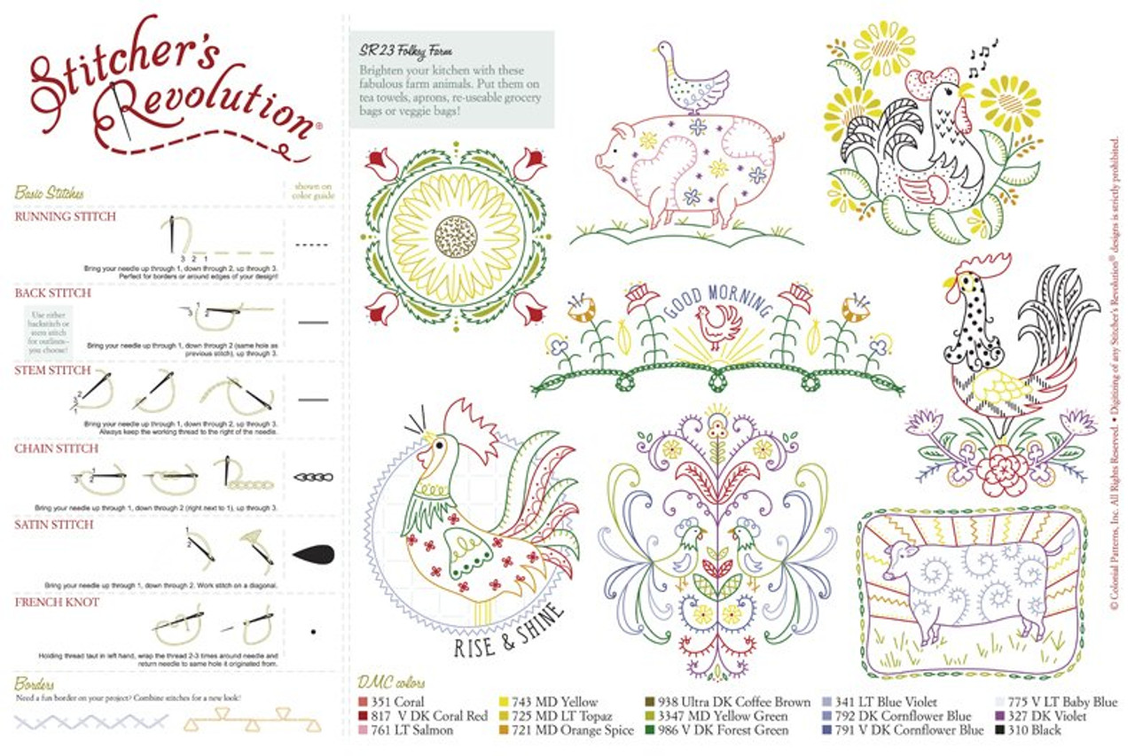 Stitcher's Revolution Say What Iron On Transfer Embroidery Pattern – Three  Little Birds Sewing Co.