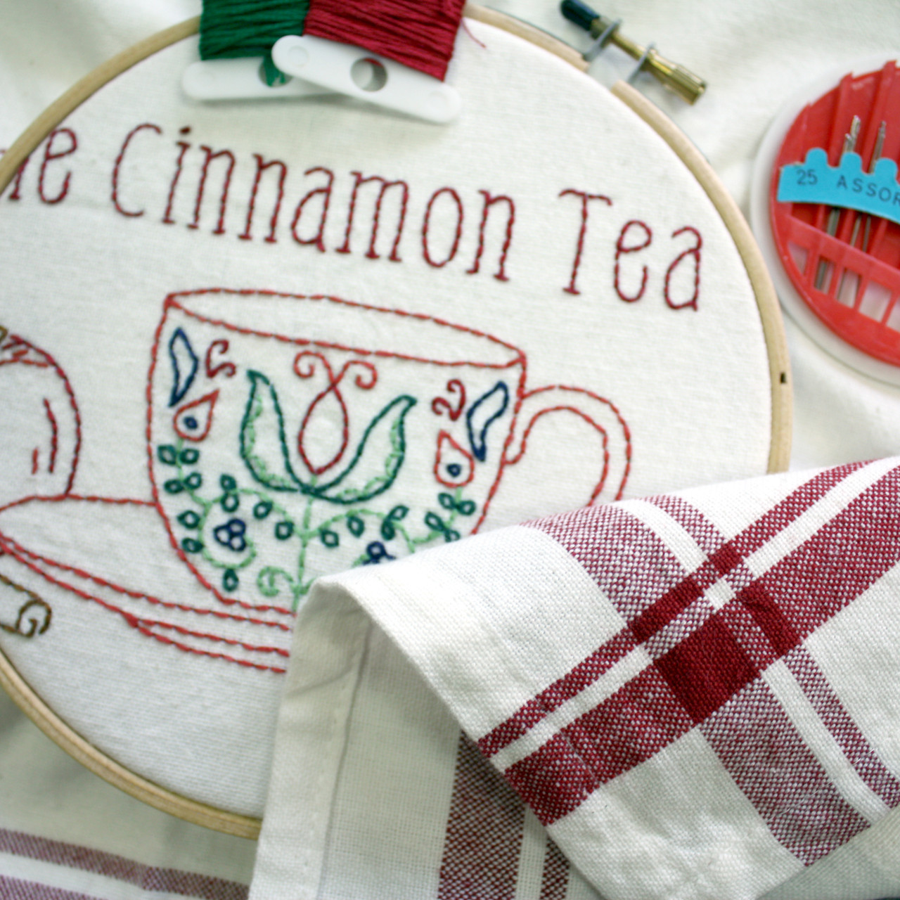 Tea Towel Hand Embroidered – Martha's Market
