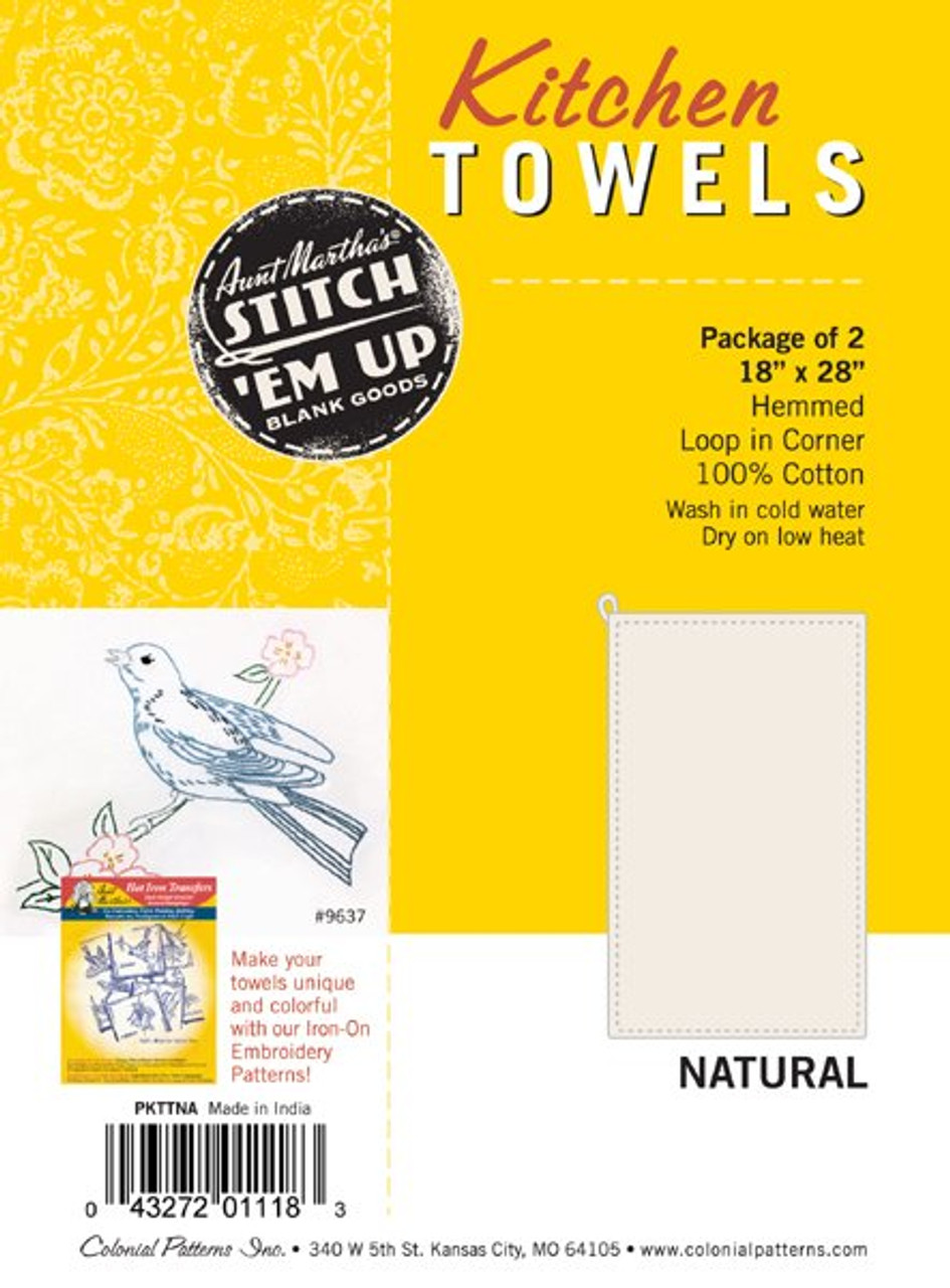 Tea Towel Flour Sack with Loop - 18 x 28