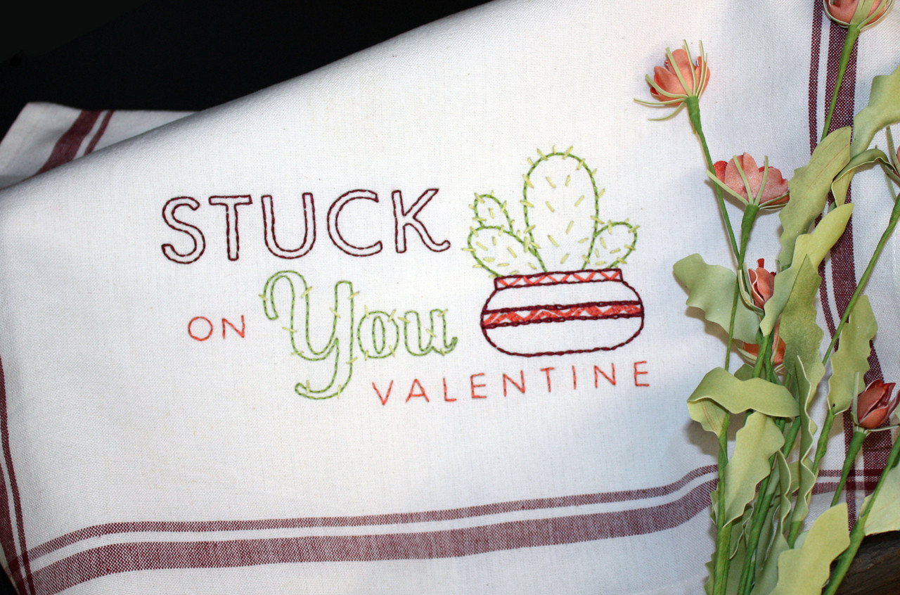 Aunt Martha's Special Edition Embroidery Transfer Pattern - Stuck on You  Valentine