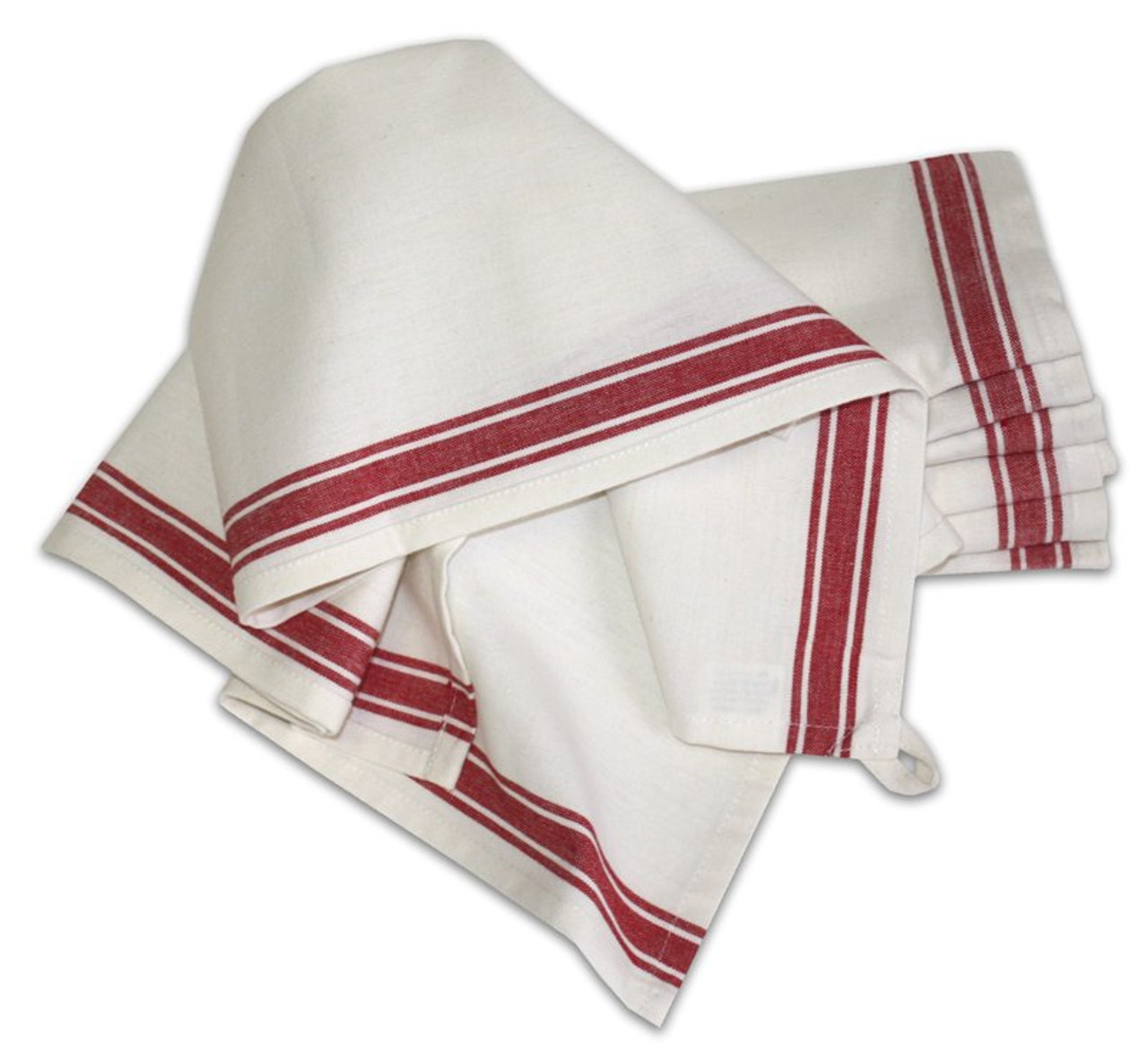 Washed Linen Oland Stripe - Red - Tinsmiths