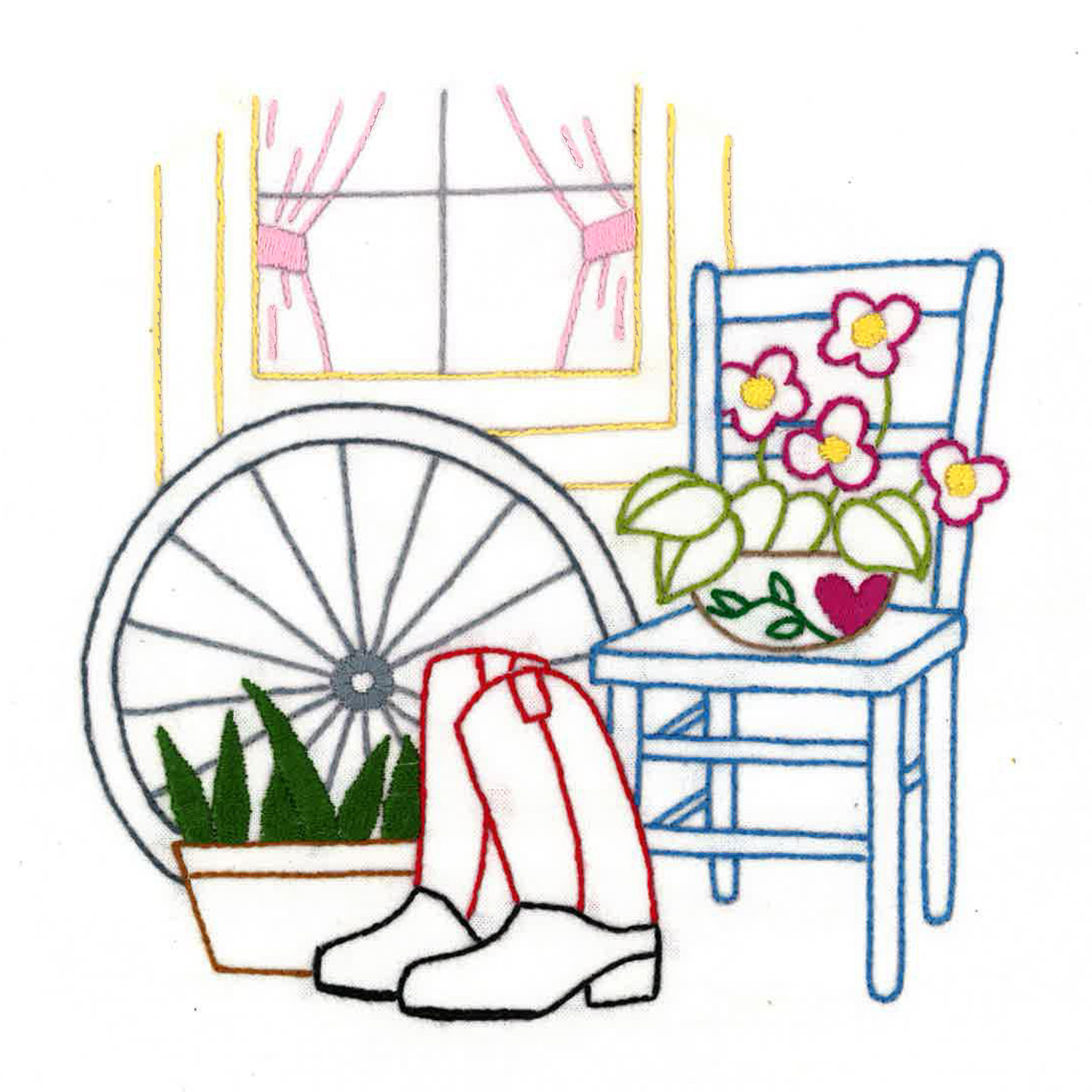 Embroidery Transfer Pattern Aunt Martha's® #4042 Country Porches