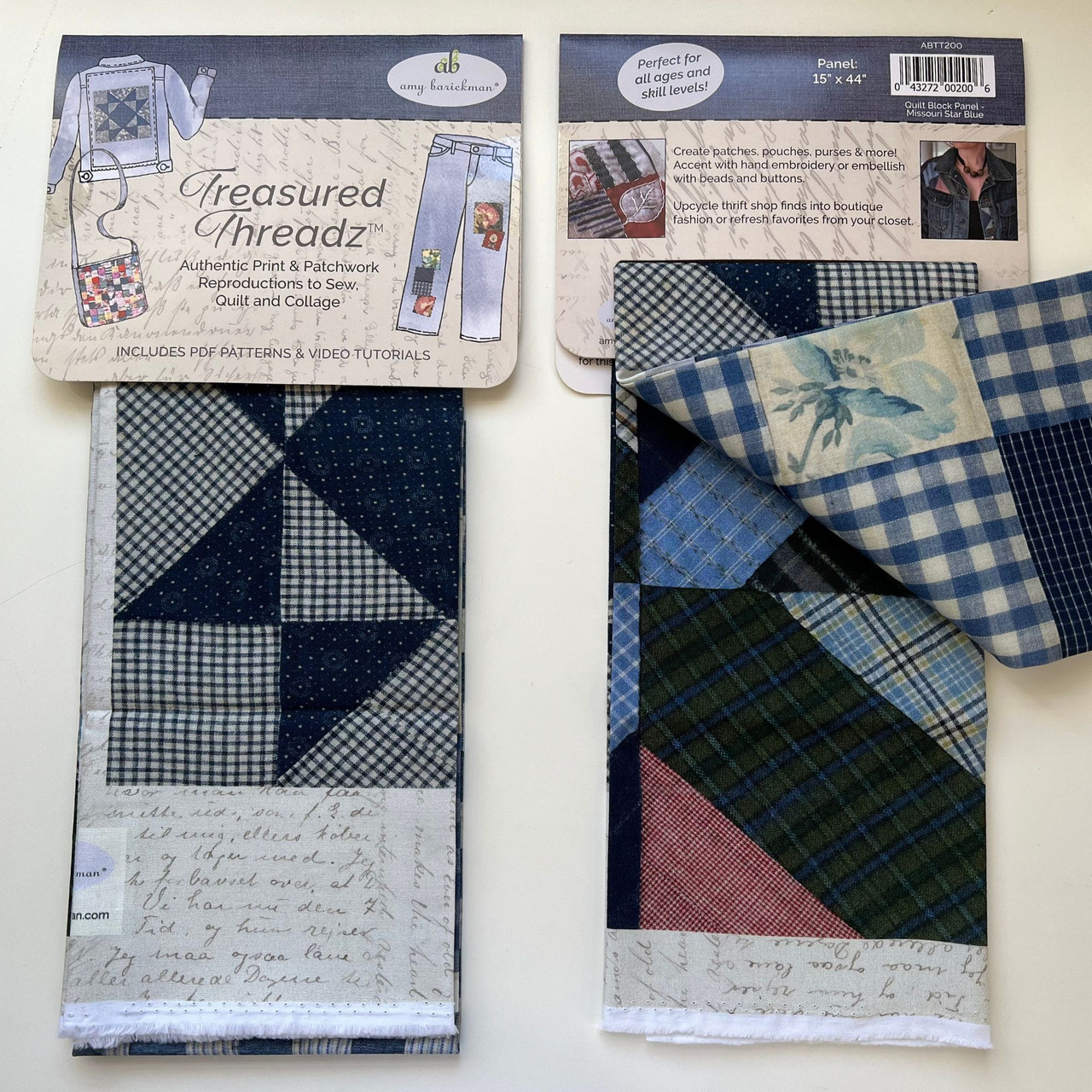 Treasured Threadz™ Quilt Block Fabric Panel - Missouri Star Blue