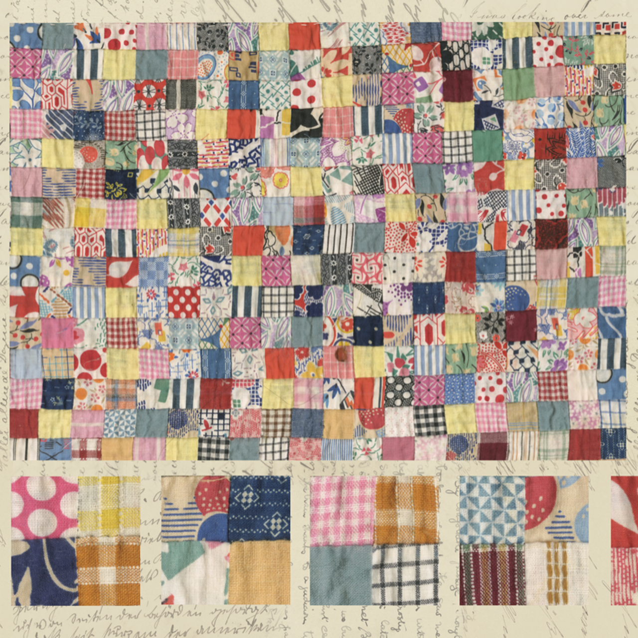 Treasured Threadz™ Quilt Block Fabric Panel - Postage Stamp Retro -  Colonial Patterns, Inc.