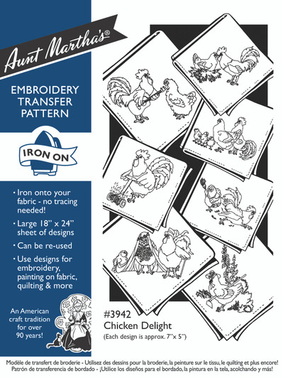 Embroidery Transfer Pattern Aunt Martha's #3159 Delightful