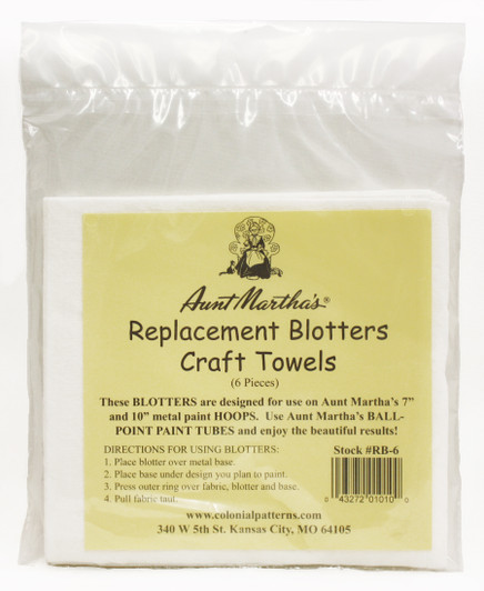 Aunt Martha's Replacement Blotters/Craft Towels (6)