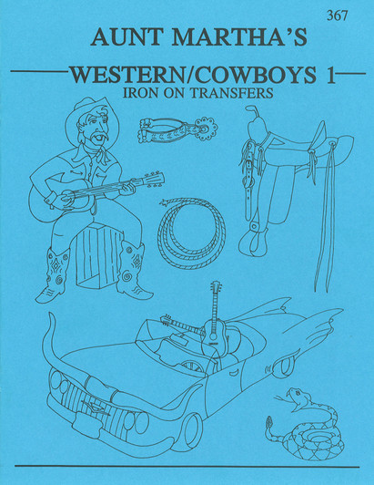 Aunt Martha's® Hand Stitch Iron-on Transfer Pattern #367 Western Cowboys