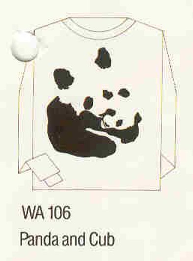 Panda and Cub Iron-on Transfer Pattern