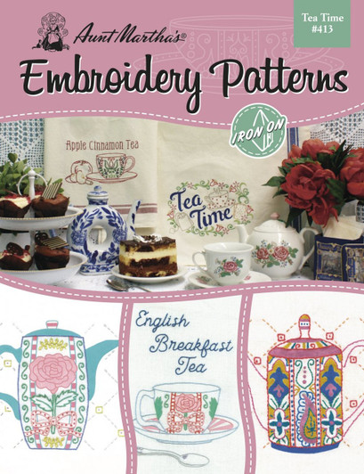 Aunt Martha's Iron-On Embroidery Transfer Pattern Book Bundle Sunbonnet Days, Farm Living, Fruits & Veggies, Playful Puppies, Clever Kitties, Fancifu