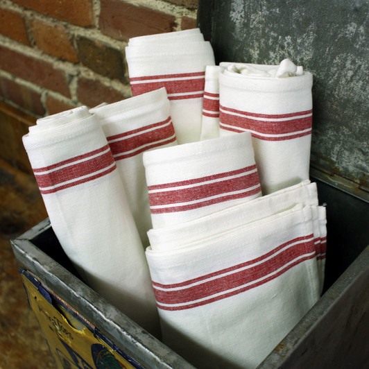 Retro Red Stripe Towels (2nd Quality Pack of 10)