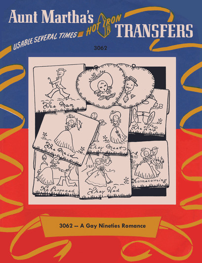 Embroidery Transfer Pattern Aunt Martha's #3808 Valentine Designs