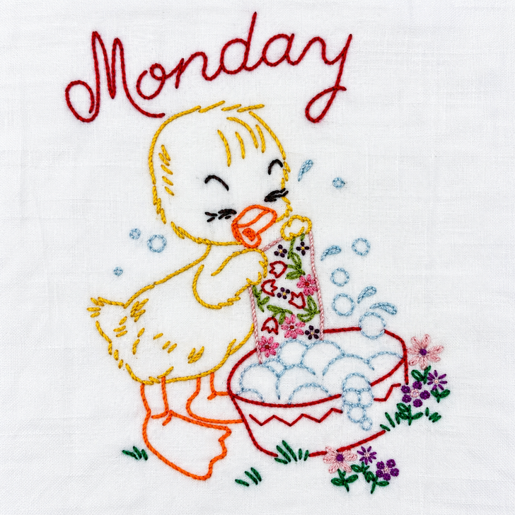 Aunt Martha's® Hand Stitch Iron-on Embroidery Transfer Pattern #3740 Ducky Ducks.