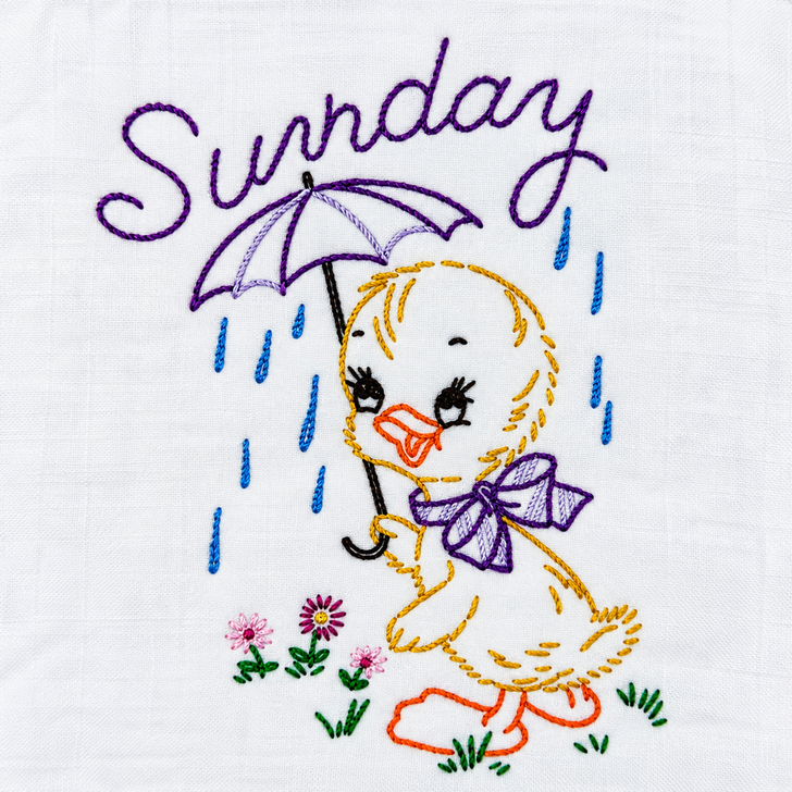 Aunt Martha's® Hand Stitch Iron-on Embroidery Transfer Pattern #3740 Ducky Ducks.