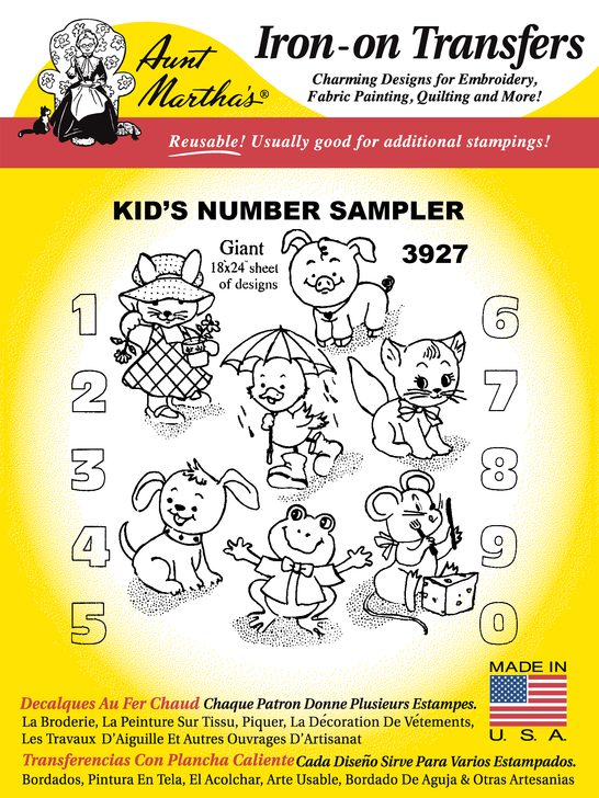 Aunt Martha's #3927 Kid's Number Sampler