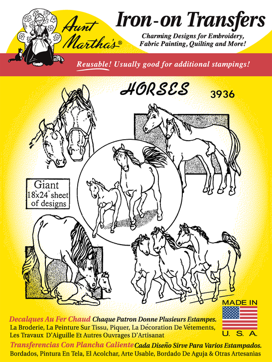 Aunt Martha's #3936 Horses