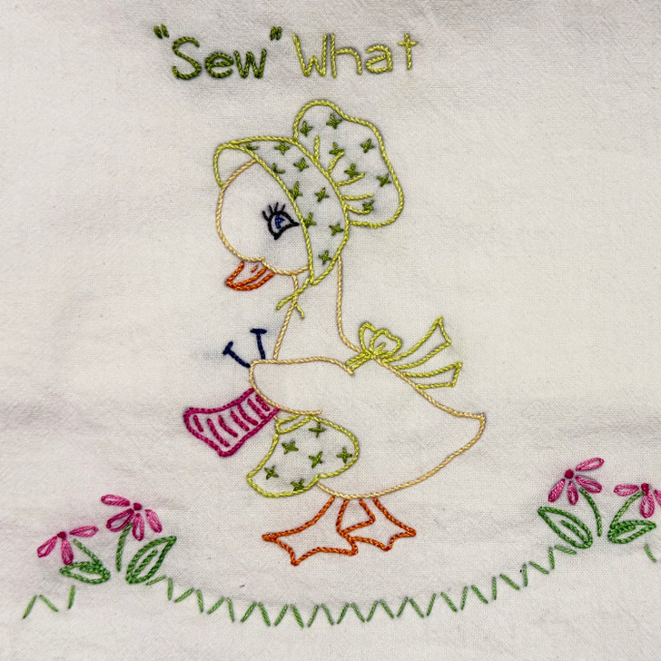 Aunt Martha's® Iron-on Hand Stitch Embroidery Transfer Pattern #3979 Sunbonnet Duck Sew What