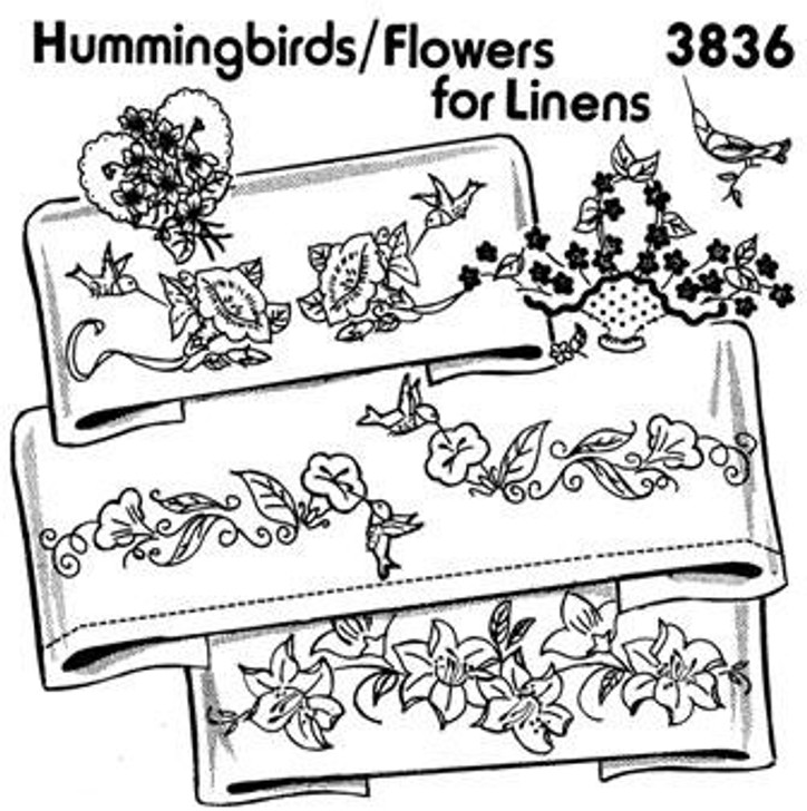 Aunt Martha's #3836 Hummingbirds & Flowers