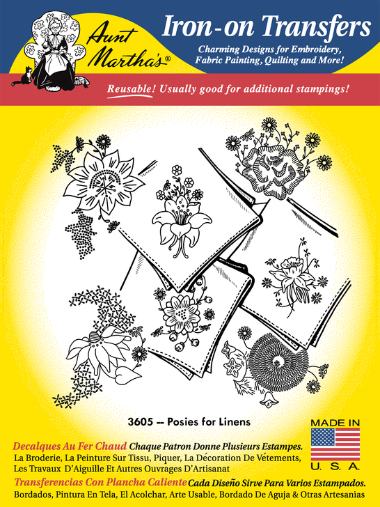Aunt Martha's #3605 Posies for Linens