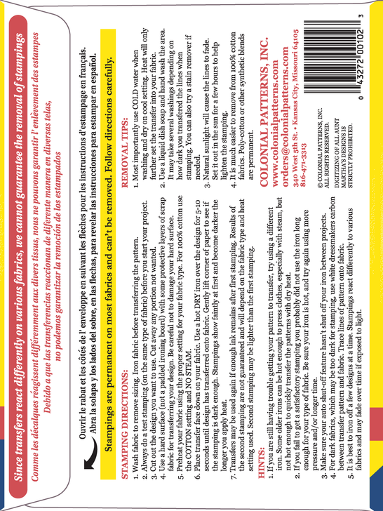 Aunt Martha's® Iron-on Hand Embroidery Transfer Pattern #3853 Southwest