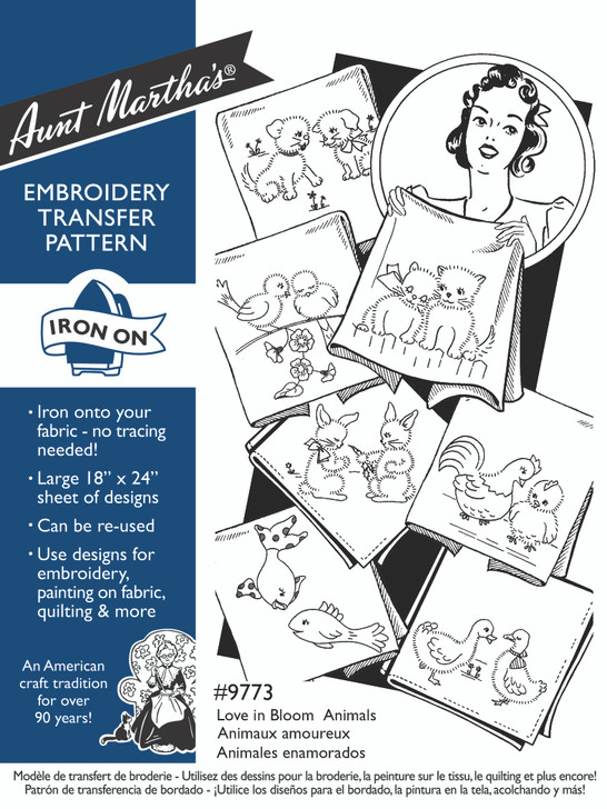 Aunt Martha's #9773 Love in Bloom, Animals