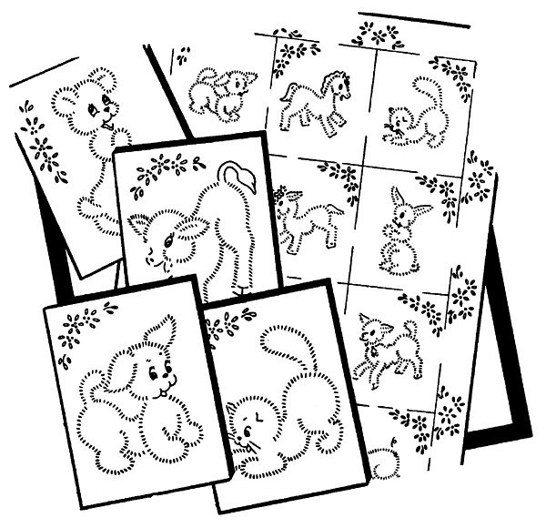 Aunt Martha's® Iron-on Embroidery Transfer Pattern #3047 Baby Animal Quilt