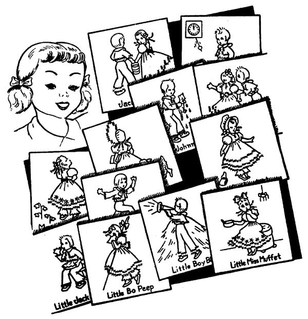 Aunt Martha's® Iron-on Hand Stitch Embroidery Transfer Pattern #3275 Nursery Rhymes