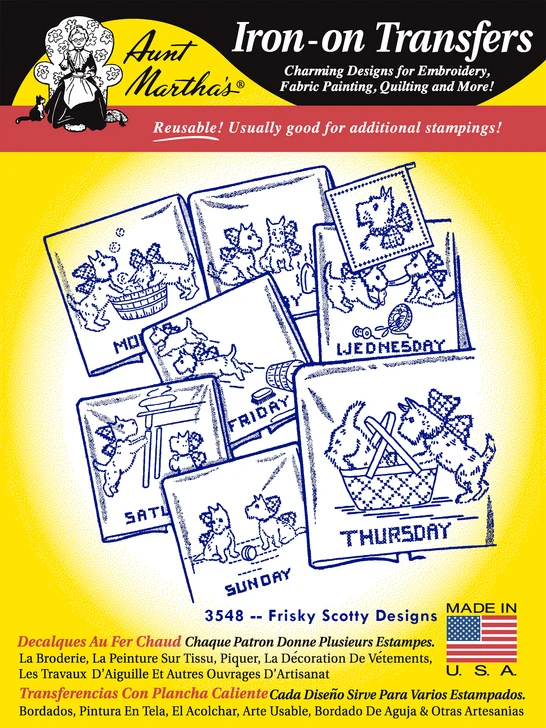 Aunt Martha's #3548 Frisky Scotty Designs